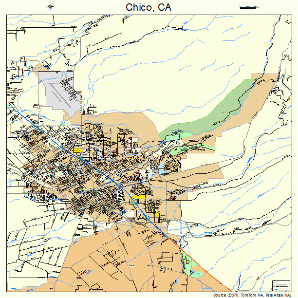 Chico, CA street map