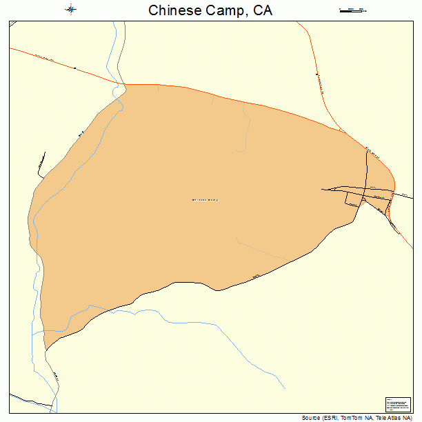 Chinese Camp, CA street map