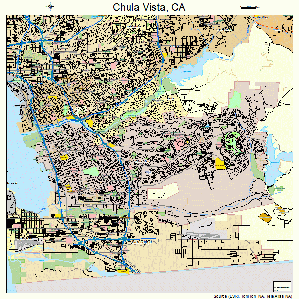 Chula Vista, CA street map