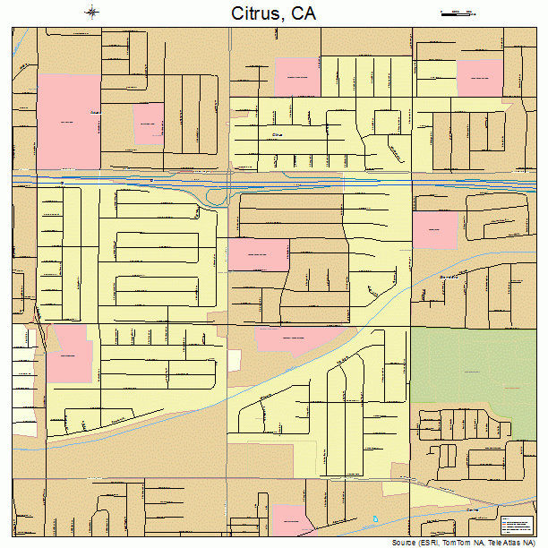 Citrus, CA street map