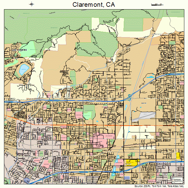 Claremont, CA street map