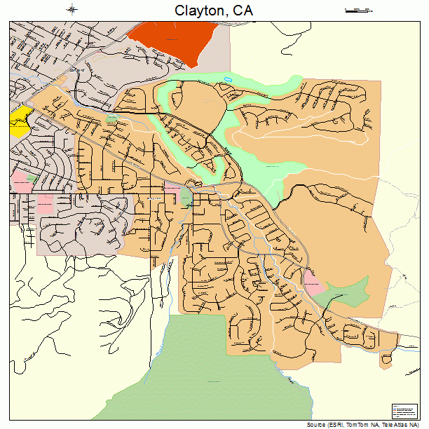 Clayton, CA street map