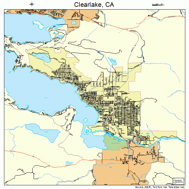 Clearlake, CA street map