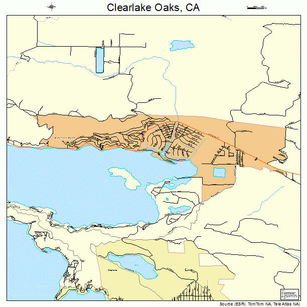 Clearlake Oaks, CA street map