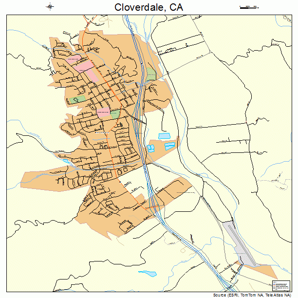 Cloverdale, CA street map