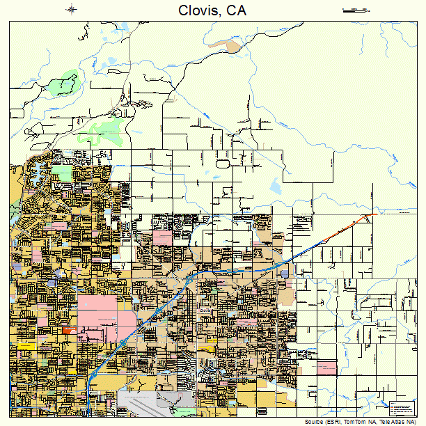 Clovis, CA street map