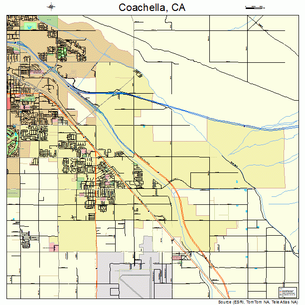 Coachella, CA street map