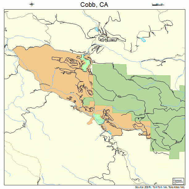 Cobb, CA street map