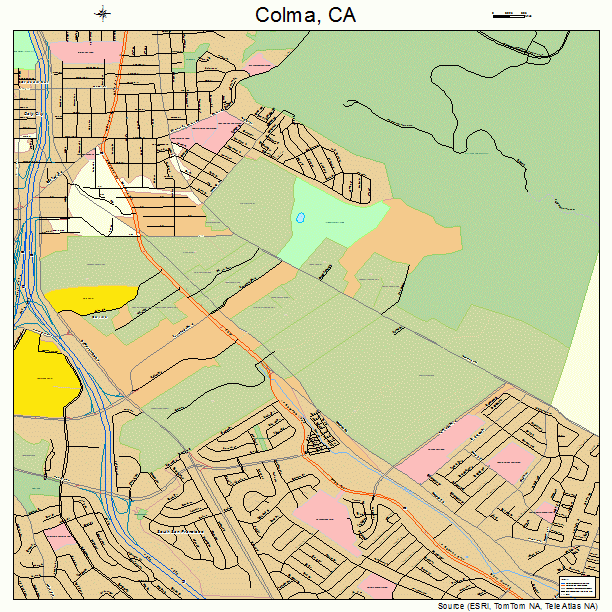 Colma, CA street map