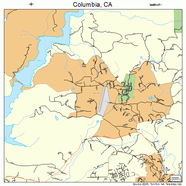 Columbia, CA street map