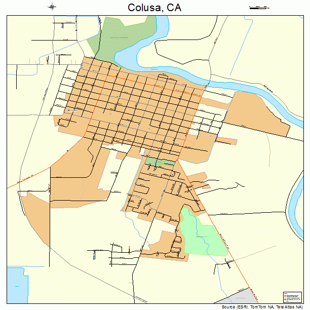 Colusa, CA street map