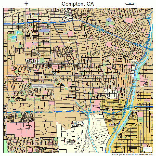 Compton, CA street map