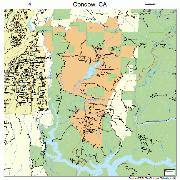 Concow, CA street map