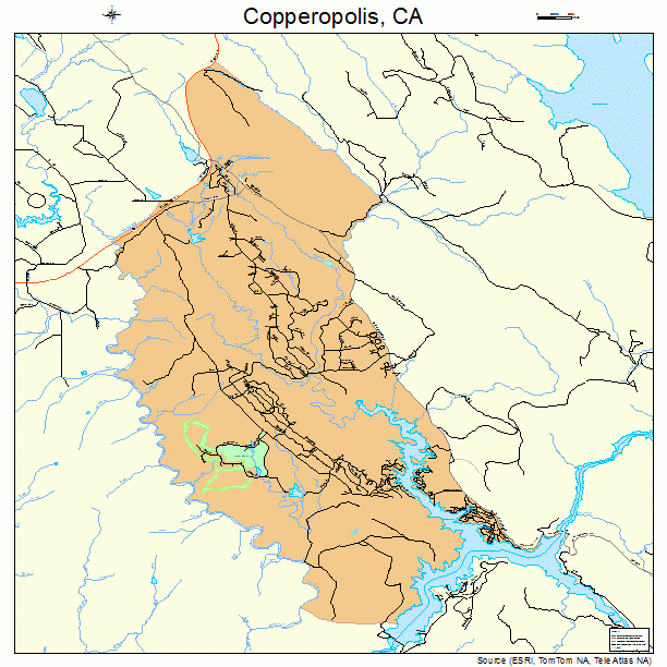 Copperopolis, CA street map