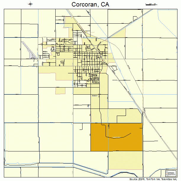 Corcoran, CA street map