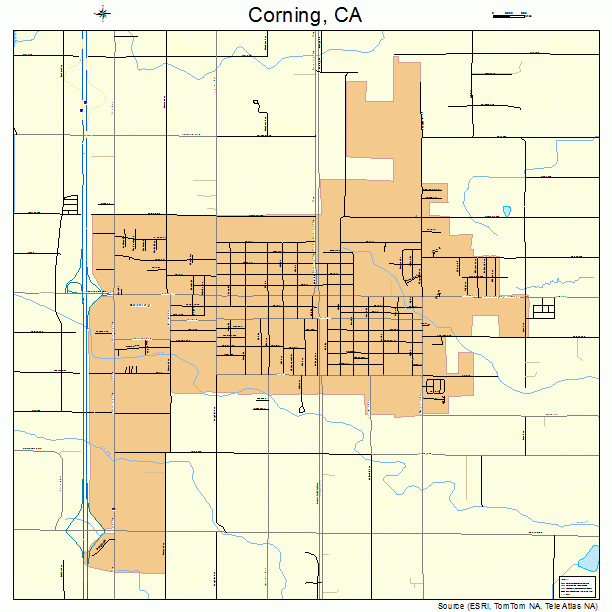 Corning, CA street map