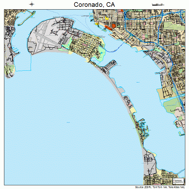 Coronado, CA street map