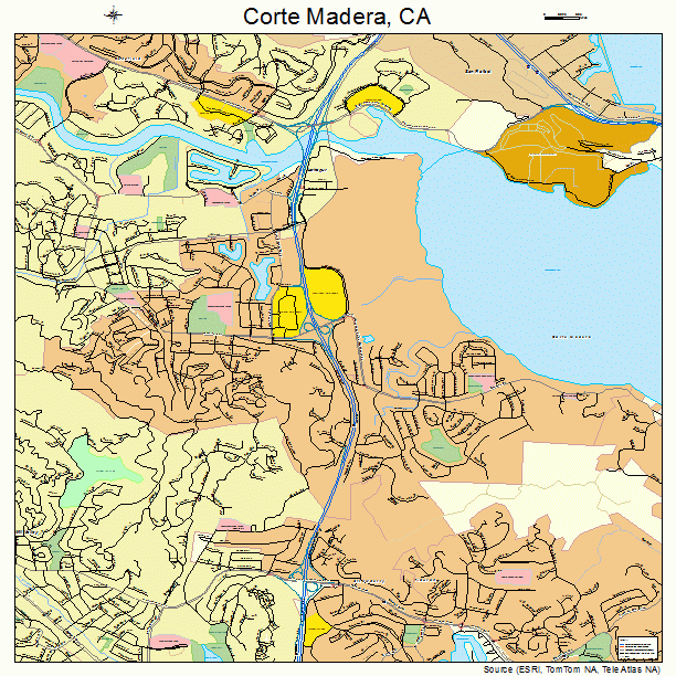 Corte Madera, CA street map