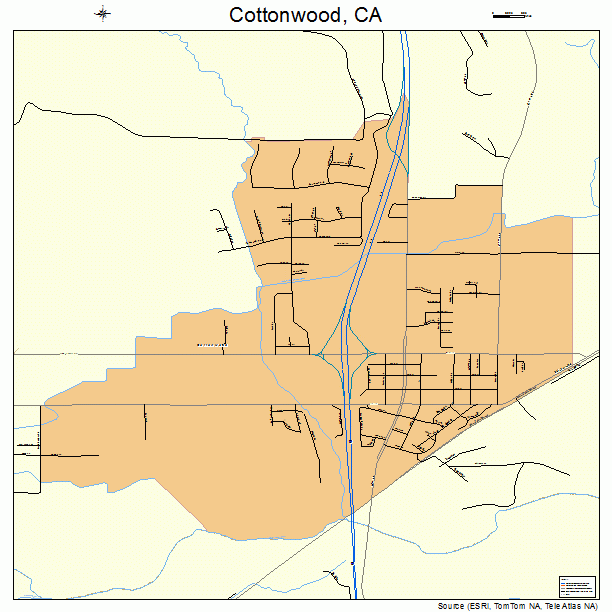 Cottonwood, CA street map