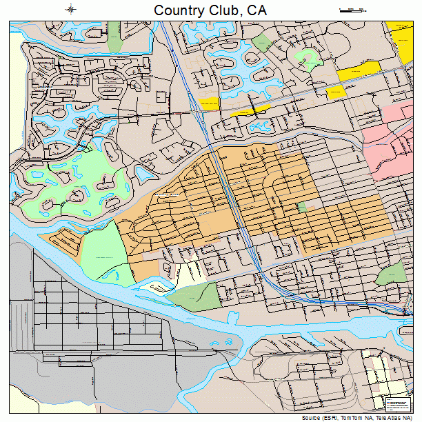 Country Club, CA street map