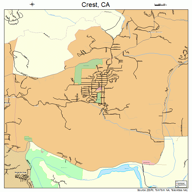 Crest, CA street map