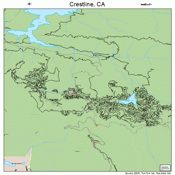 Crestline, CA street map