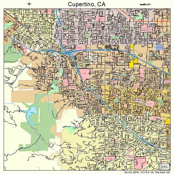 Cupertino, CA street map