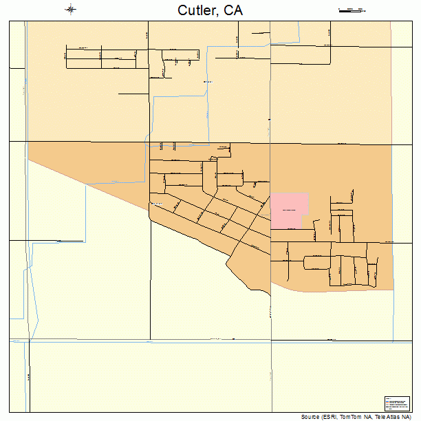 Cutler, CA street map