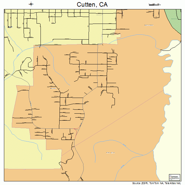 Cutten, CA street map