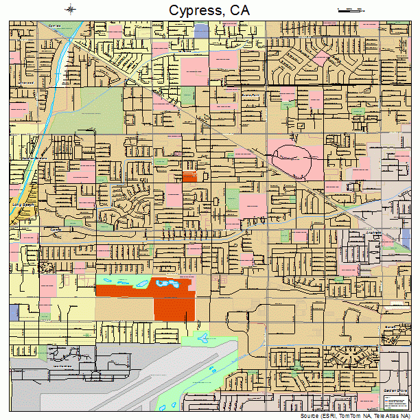 Cypress, CA street map