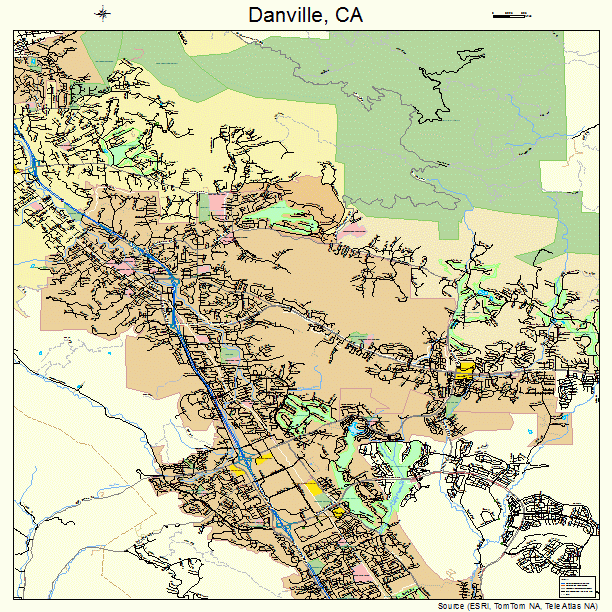 Danville, CA street map