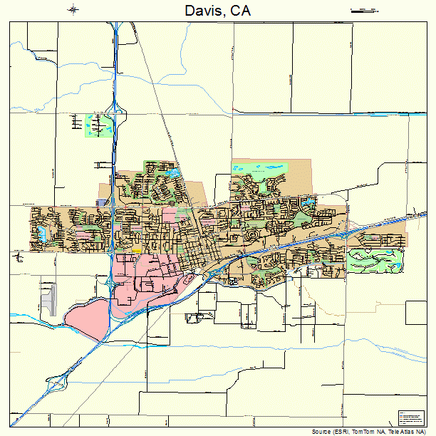 Davis, CA street map