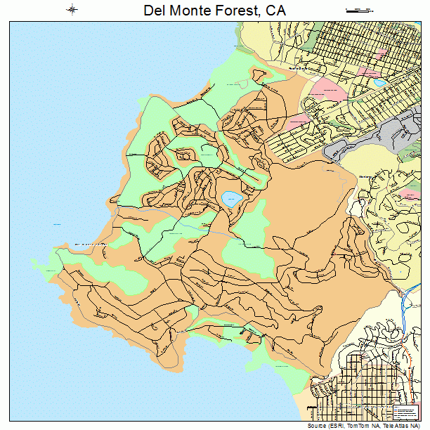 Del Monte Forest, CA street map
