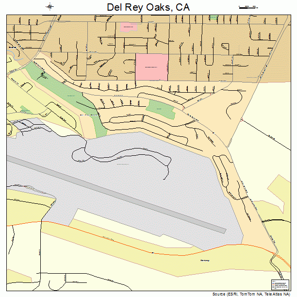 Del Rey Oaks, CA street map