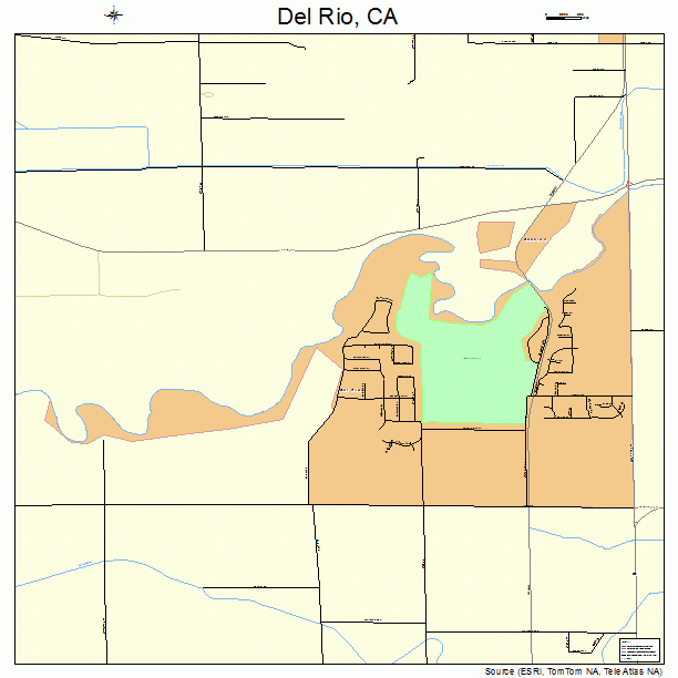 Del Rio, CA street map