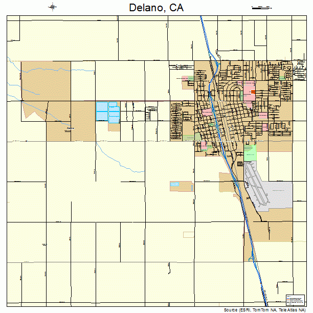 Delano, CA street map