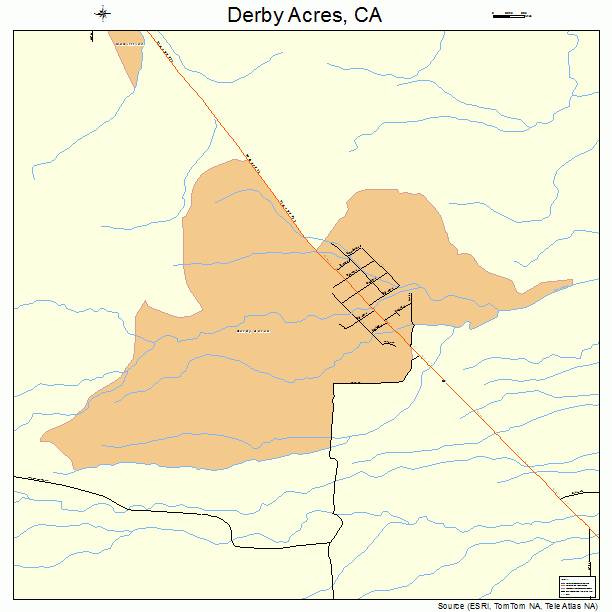 Derby Acres, CA street map