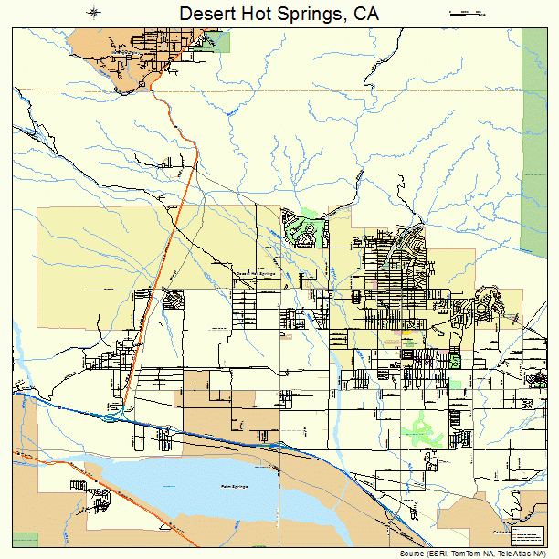 Desert Hot Springs, CA street map