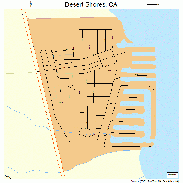 Desert Shores, CA street map