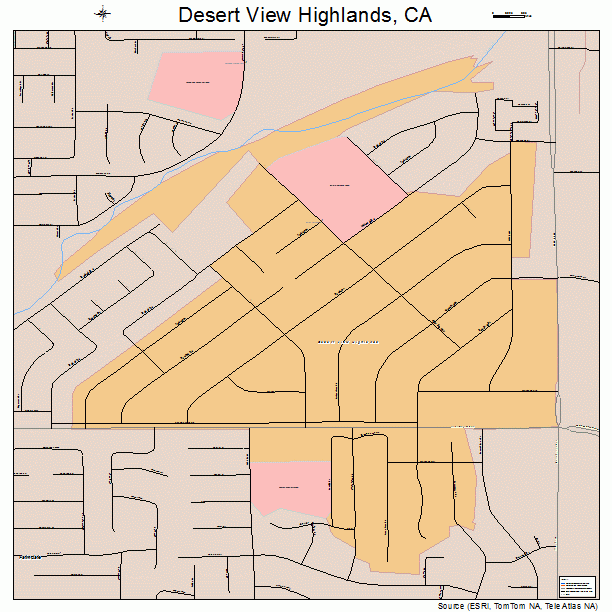 Desert View Highlands, CA street map