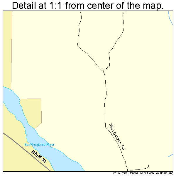 Banning, California road map detail