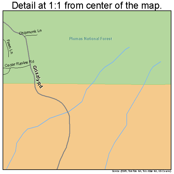 Beckwourth, California road map detail