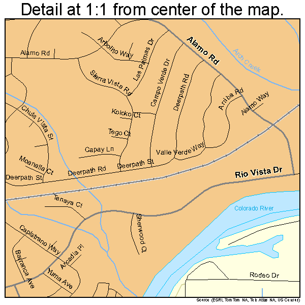 Big River, California road map detail