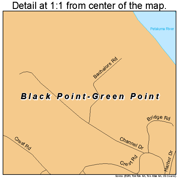 Black Point-Green Point, California road map detail