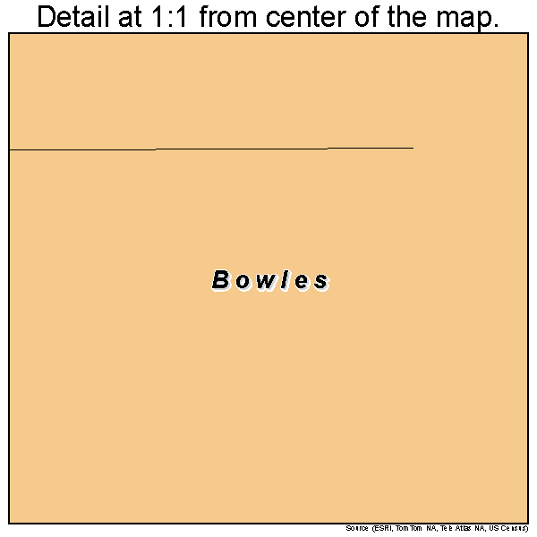 Bowles, California road map detail