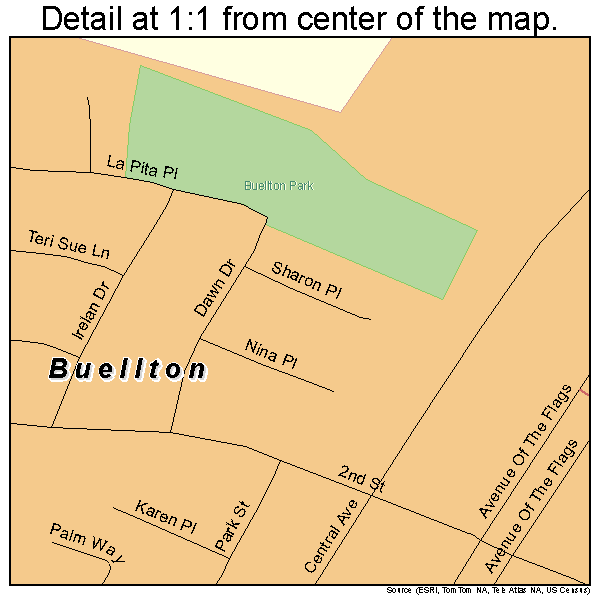 Buellton, California road map detail