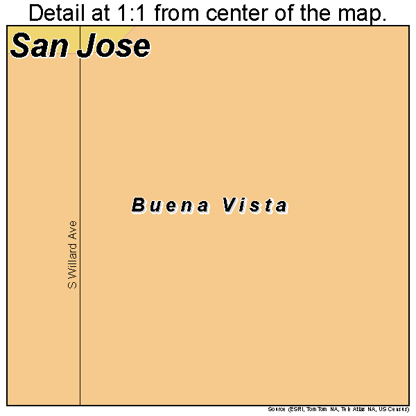 Buena Vista, California road map detail