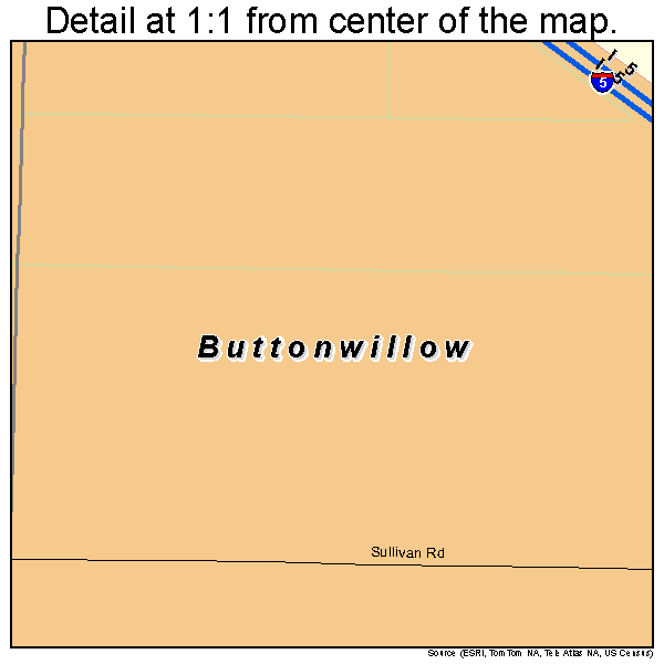 Buttonwillow, California road map detail