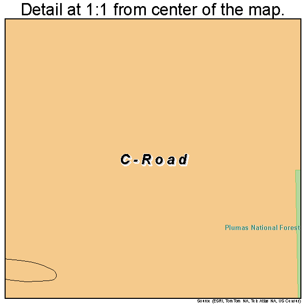 C-Road, California road map detail