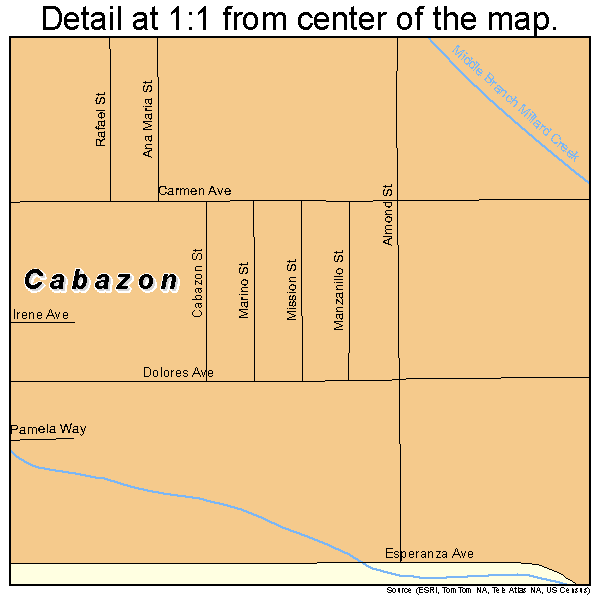 Cabazon, California road map detail